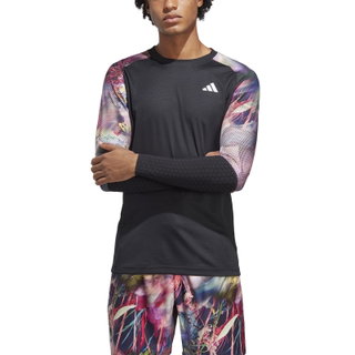 adidas Tennis-Langarmshirt Melbourne Tennis Heat.Rdy Freelift schwarz/bunt Herren
